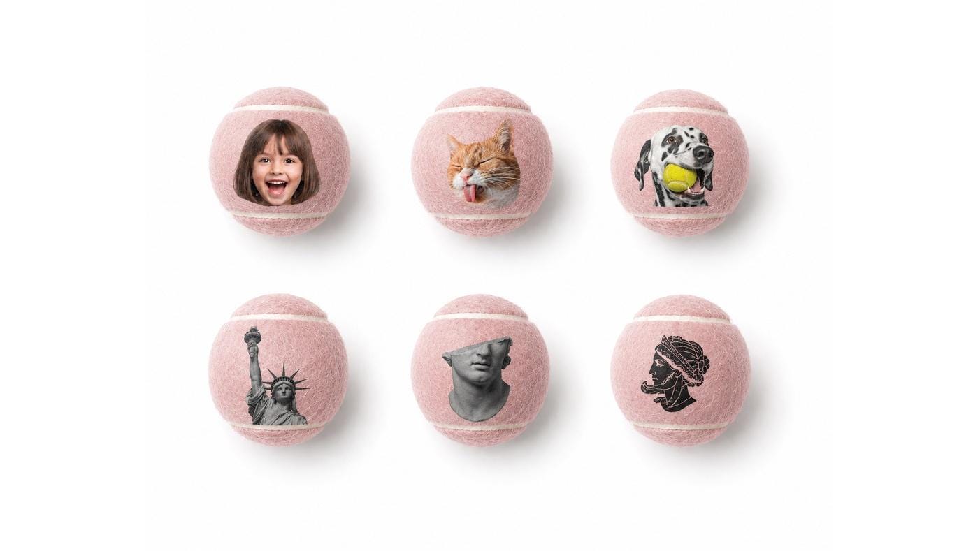 Custom Name Tennis Ball Unique Tennis Gift for Players, Coaches, Pet Lovers & Birthdays
